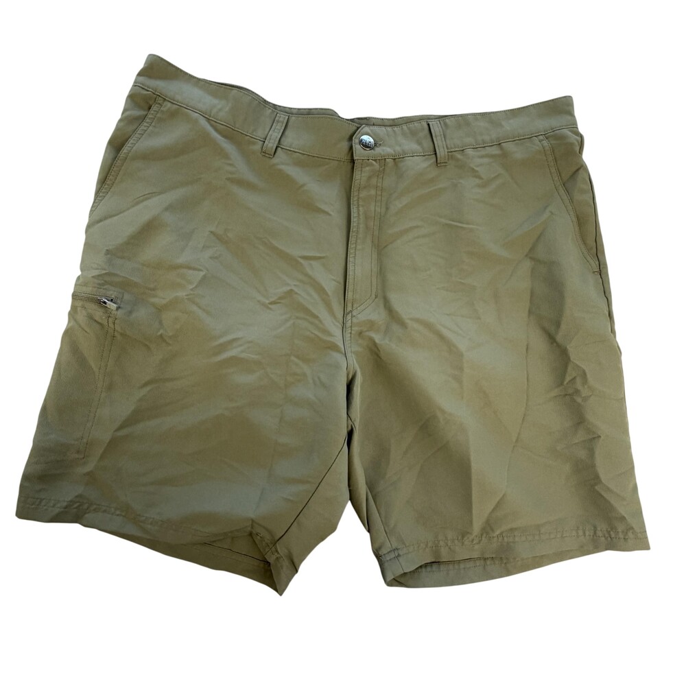 Adidas Shorts Mens 40 Green Microfiber Chino Lightweight 9 Inseam Pockets